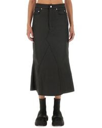 Rick Owens - Denim Skirt - Lyst