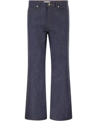 A.P.C. - Cotton Denim Flared-Leg Jeans - Lyst