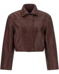 ROTATE BIRGER CHRISTENSEN - Rotate Birger Christensen Boxy Square Leather' Jacket - Lyst
