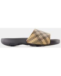 Burberry - Dive Check Sandals - Lyst