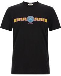 Versace - 'Medusa' Print Cotton T-Shirt - Lyst