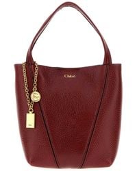 Chloé - Tiziano Leather Small Spin Shopping Bag - Lyst