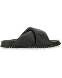 Rick Owens - Leather Slide Sandal - Lyst