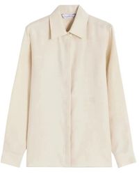 Max Mara - "Falasco" Linen Classic Shirt - Lyst
