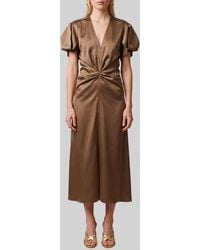 SUTTON NEW YORK - Midi Dress With Draping - Lyst