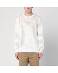 Roberto Collina - Perforated Milk-Coloured Sweater - Lyst