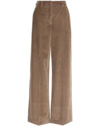 Weekend by Maxmara - Cotton Velvet Trousers - Lyst