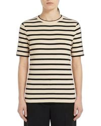 Jil Sander - Striped Cotton T-Shirt - Lyst
