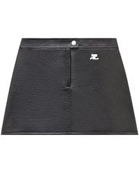 Courreges - Courregès Stretch Cotton A Line Mini Skirt - Lyst