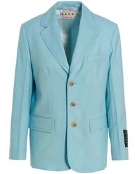 Marni - Single-Breasted Blazer Jacket - Lyst