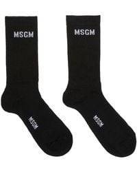 MSGM - Logo-Jacquard Cotton Blend Socks - Lyst