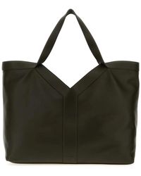 Saint Laurent - Mud Leather Oversize Shopping Bag - Lyst