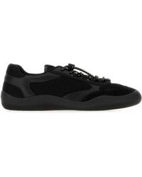 Prada - Speedrock Mesh And Leather Sneaker For - Lyst