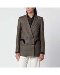 Blazé Milano - Double-Breasted Jacket With Check Pattern - Lyst