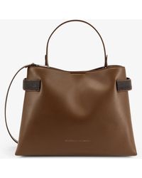 Brunello Cucinelli - Leather Shoulder Bag With Monili Detail - Lyst