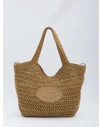 Tod's - Raffia Shopping Bag Medium - Lyst
