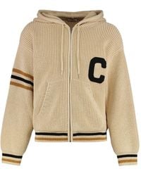 Celine - Hooded Zip Sweatshirt Cotton Knitwear - Lyst