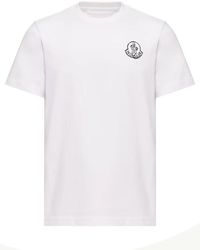 Moncler - Cotton Jersey Logo Patch T-Shirt - Lyst