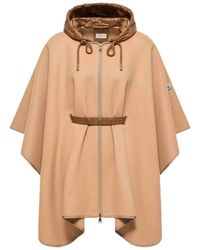 Moncler - Padded Wool Blend Cape - Lyst