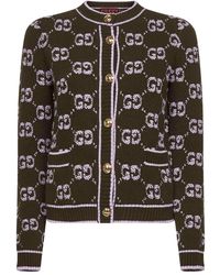 Gucci - Gg Wool Bouclé Jacquard Cardigan With Buttons - Lyst