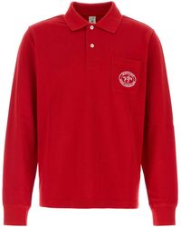 Sporty & Rich - Sporty & Rich Riding Club Longsleeve Pique Polo - Lyst