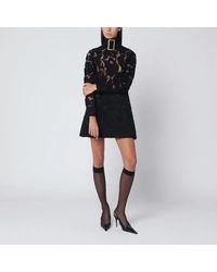 Patou - Mini Dress With Buckle Collar - Lyst