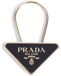 Prada - Enamelled Metal Key Ring - Lyst