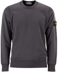 Stone Island - Regular Fit Crew Neck Sweatshirt With Raglan Sleeves - Lyst