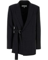 Loewe - Embroidered Wool Blazer - Lyst