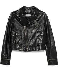 Golden Goose - Leather Biker Jacket - Lyst