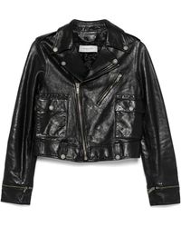 Golden Goose - Leather Biker Jacket - Lyst