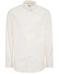 Brunello Cucinelli - Basic Fit Twill Shirt With Button-Down Collar - Lyst