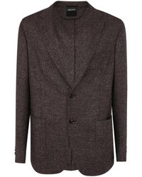 ZEGNA - Wool And Silk Blend Jacket - Lyst