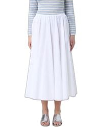 Fabiana Filippi - Cotton Midi Skirt With Elasticated Waist And Fluid Silhouette - Lyst