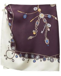 Versace - Printed Silk Skirt - Lyst