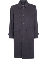Les Deux - Herringbone Wool Coat - Lyst