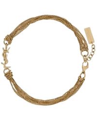 Saint Laurent - Bracelet With Cassandre Tassel - Lyst