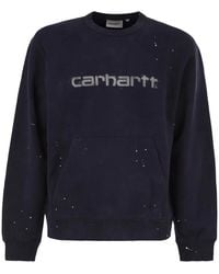 Carhartt - Crew Neck Sweatshirt With Spray Effect Logo - Lyst