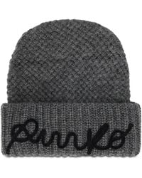 Pinko - Beanie With Embroidered Logo - Lyst