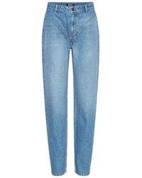 ROTATE BIRGER CHRISTENSEN - High Waist Cutline Tailored Jeans - Lyst