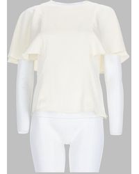 MICHAEL Michael Kors - Satin Blouse With Cape Sleeves Polyester - Lyst