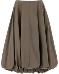 Balenciaga - Mud Gabardine Skirt - Lyst