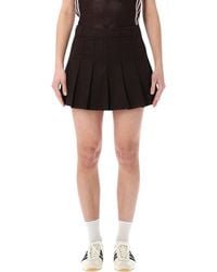 adidas Originals - Pleated Twill Sport Skirt Cotton - Lyst