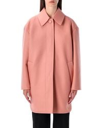 Fendi - Single-Breasted Wool Coat - Lyst