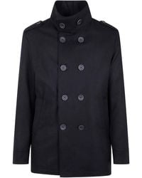 Herno - "Military Short Peacoat" Coat - Lyst