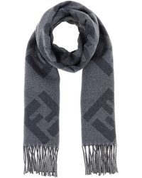 Fendi - Embroidered Wool Scarf - Lyst