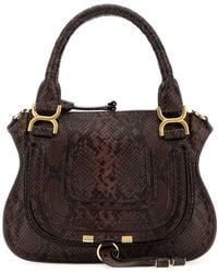 Chloé - Printed Leather Small Marcie Shoulder Bag - Lyst