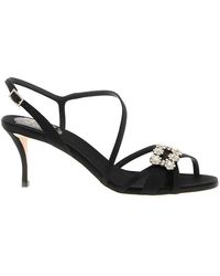 Roger Vivier - 'Mini Flower Strass' Sandals - Lyst