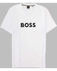 BOSS - T-Shirt Con Stampa Logo - Lyst