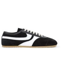 Dries Van Noten - Suede And Leather Low-Top Sneakers - Lyst